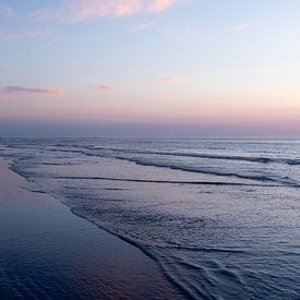 Portrait paysage coucher de soleil sur la côte d'Ameland photographie d'art sur Karijn | Fine art Natuur en Reis Fotografie