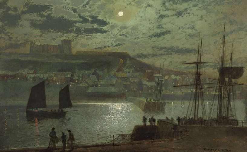 Whitby Harbor, John Atkinson Grimshaw by Masterful Masters
