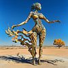 Surréaliste Figure féminine Paysage désertique Ombre Arbre sur gm_designs