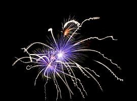 Abstract image of fireworks in the night sky
