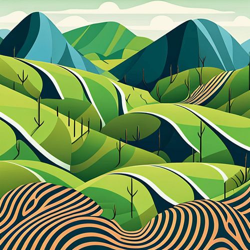 Terrassenförmige Felder