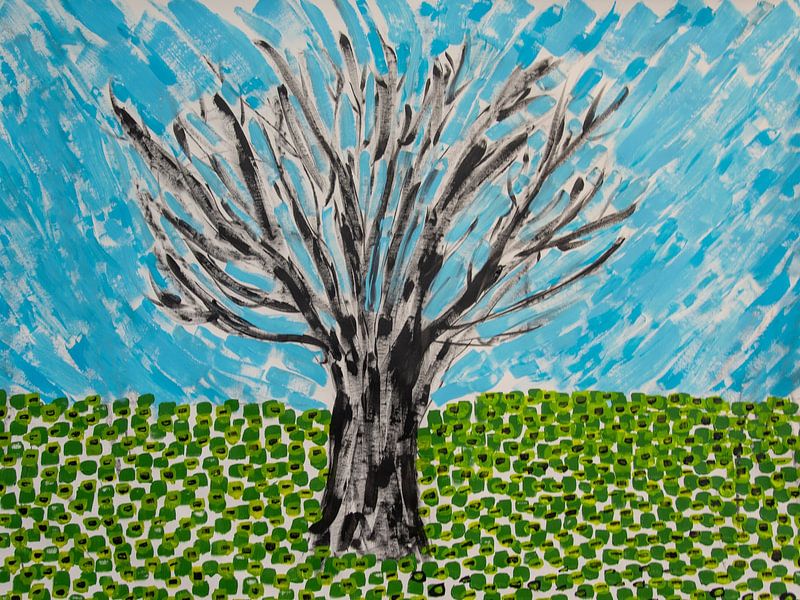'Fall Tree' by dutch painter Jan Fritz, 2025 van Jan Fritz