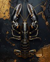 Schwarzer Hummer mit goldenen Details