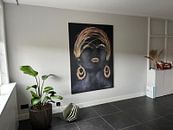 Customer photo: Portrait of an African woman with gold. Hand-painted. by Ineke de Rijk