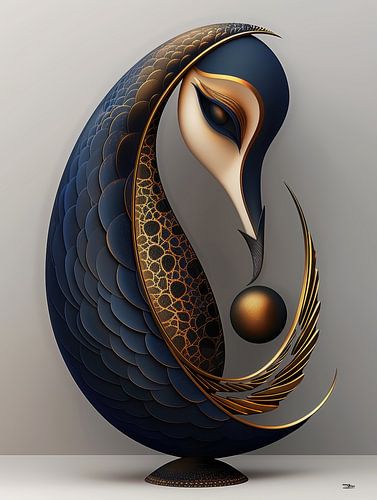 sculptuur uit dier en mens