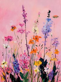 Kleurrijke wilde bloemenweide van IamHome Studio