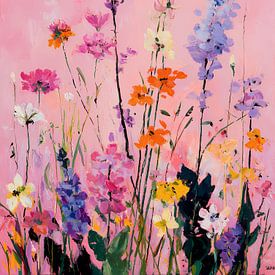 Kleurrijke wilde bloemenweide van IamHome Studio