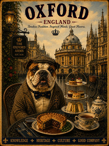 Engelse buldog in Oxford