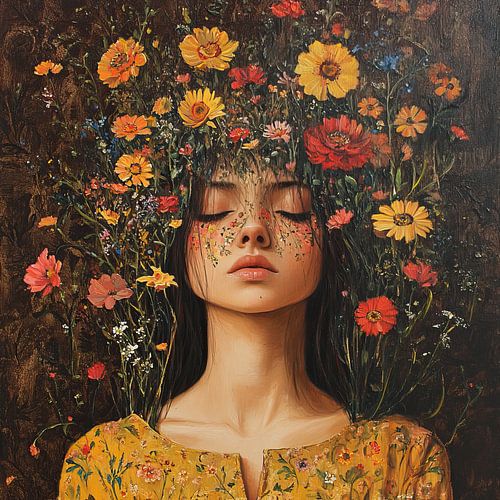 Tête de fleur | Jeune femme Fleurs