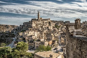 Italiaanse stad Matera in Basilicata Italië. van Ron van der Stappen