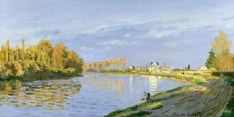 Claude Monet,The Seine at Bougival by finemasterpiece