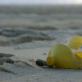 Bottle on the beach by Minca de Jong