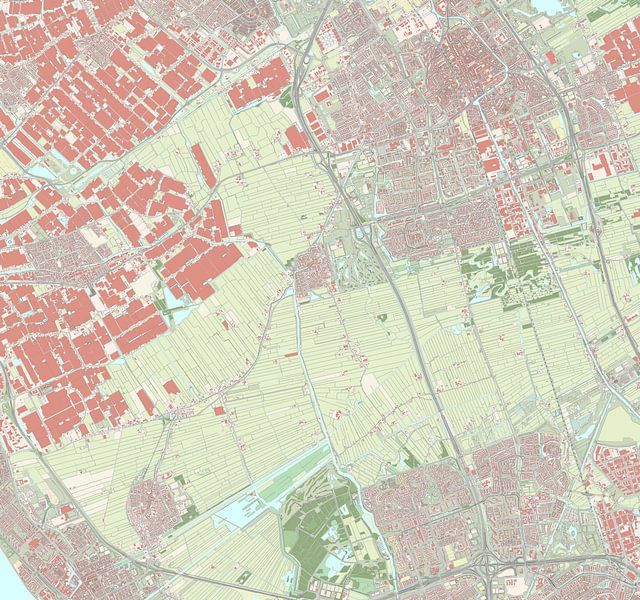 Carte de Midden-Delfland par Rebel Ontwerp