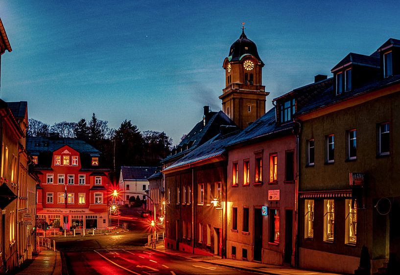 Spitsverkeer in Geyer / Erzgebirge van Johnny Flash