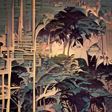 TROPISCHER WALD no8a-q - UKIYO-e von Pia Schneider