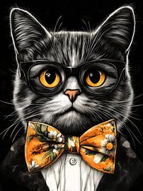 Hipster Cat 4 by JBJart Justyna Jaszke