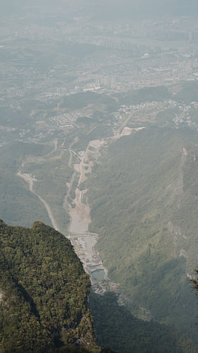 A river deep in a Chinese mountain valley