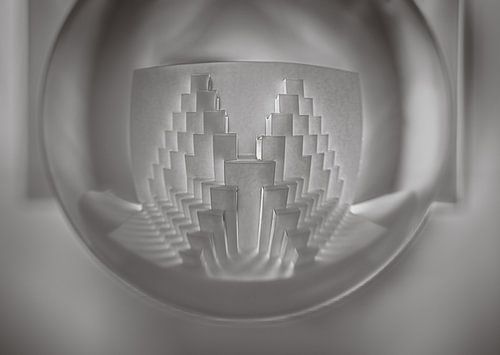 Abstract work (round and straight lines)