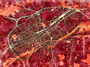 Karte von Wels im stil 'Amber Autumn'