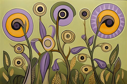 Abstract Flower Field | Harmony in Colour