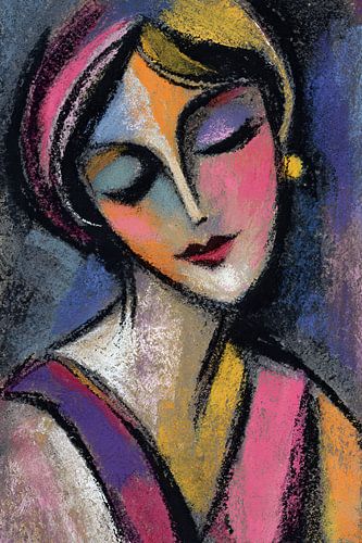 Italië | Kleurrijke Sereniteit voor je Muur van Abstract Schilderij