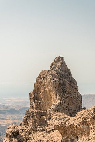 Volcanic rock over misty sky on Gran Canaria island | Roque Nublo | Travel photography
