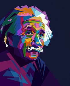 Albert Einstein pop art sur GhostArt