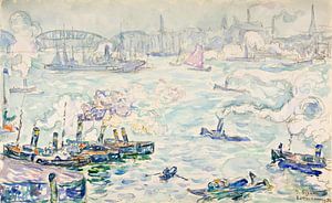Haven van Rotterdam, Paul Signac, 1906 van Atelier Liesjes