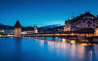 Luzern by night van Ilya Korzelius thumbnail