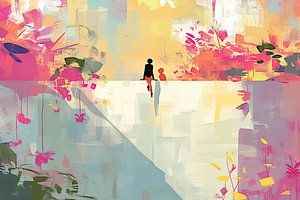Œuvre d'art avec l'homme