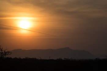 Ansichten und Sonnenuntergang Südafrika