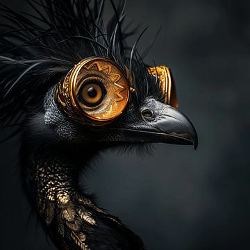 Grappig Vogelportret - De Gierscholver van Karina Brouwer