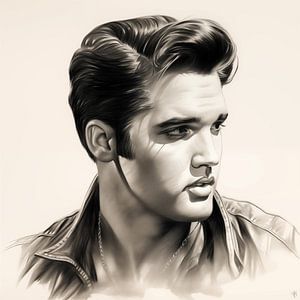 Elvis Presley van Koffie Zwart