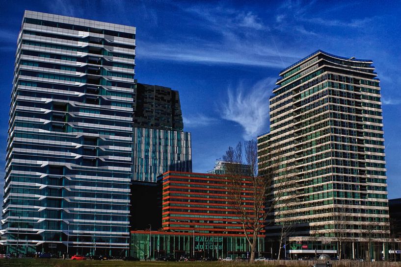 Beautiful highrise buildings in amsterdam business park by foto-fantasie foto-fantasie