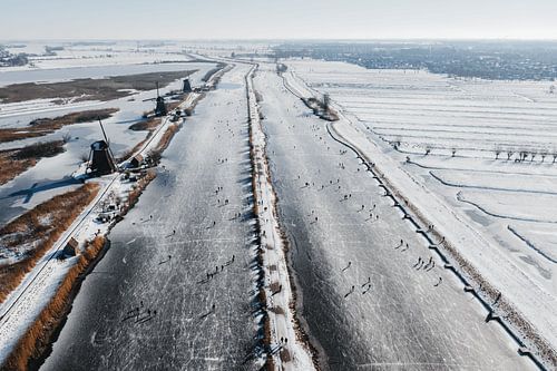 Schaatsen in Kinderdijk