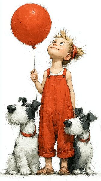 girl with balloon by Gelissen Artworks