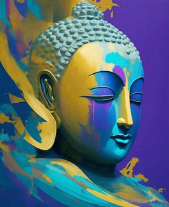 Buddha-Porträt in Abstrakt.