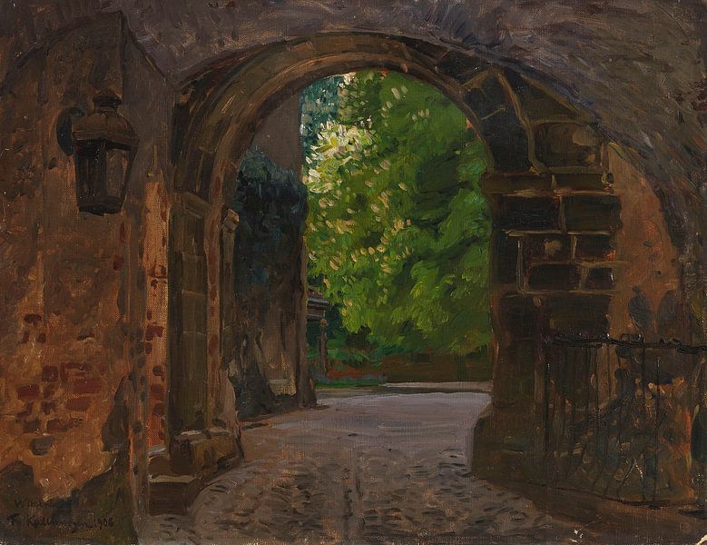 FRIEDRICH KALLMORGEN, Castle Gate (entrance to Wiesenburg Castle in the Mark), 1906 by Atelier Liesjes