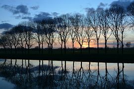 Zonsondergang aan de dijk - sunset - Sonnenuntergang - Coucher de soleil van Ineke Duijzer