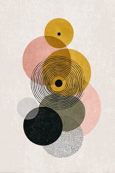 Layered Circles Abstraction by Mosaic Dialogue