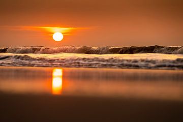 Zonsondergang aan de Noordzee van Stephan Zaun