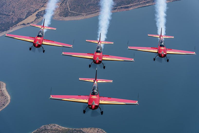 Royal Jordanian Falcons over Greece. by Jaap van den Berg