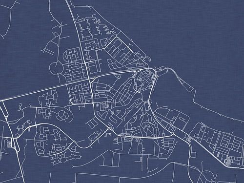 Kaart van Delfzijl in Royaal Blauw
