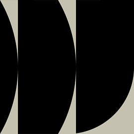 Schwarz Abstrakte Geometrische Formen Nr. 4 von Dina Dankers