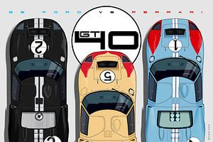 GT40, Le Mans 1966, Sieger in Formation