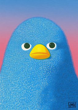 Pluizige Vogel | Is This My Good Side? van OMG Art