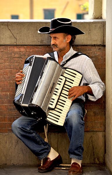 Toscane Florence Accordeonist van Frans van Huizen