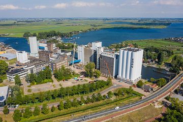 Aerial photo: Demolition Meneba Flour Factory Wormerveer by Pascal Fielmich