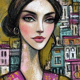 Argentina and its colourful women | Colourful city women by Abstract Painting