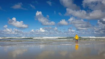 Blick auf die Nordsee vom Strand von Terschelling aus gesehen